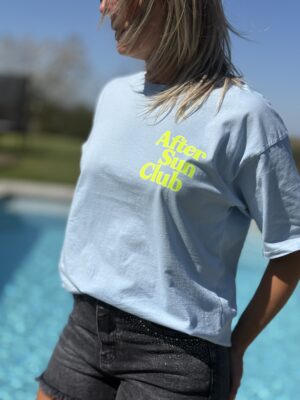 T-shirt After sun bleu