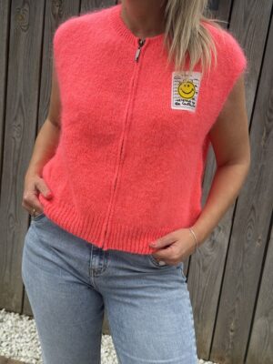 Gilet Smiley corail