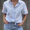 Chemise Palmier bleu
