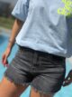Short Manon gris à strass