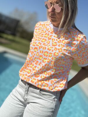 T-shirt léo orange