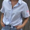 Chemise Palmier bleu