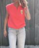 Gilet Smiley corail