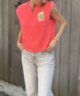Gilet Smiley corail