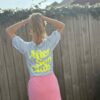 T-shirt After sun bleu
