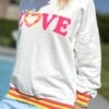 Sweat LOVE arc-en-ciel