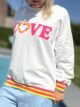 Sweat LOVE arc-en-ciel