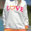 Sweat LOVE arc-en-ciel
