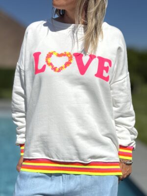 Sweat LOVE arc-en-ciel