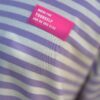 T-shirt rayé mauve & blanc