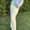 Pantalon gaze de coton jaune