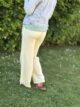 Pantalon gaze de coton jaune