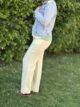 Pantalon gaze de coton jaune