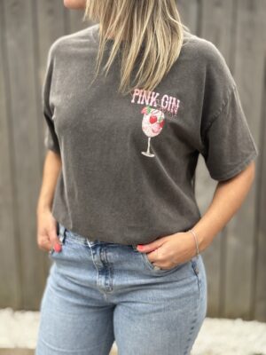 T-shirt gris Pink Gin 