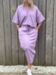 Jupe sweat mauve