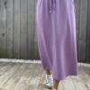 Jupe sweat mauve