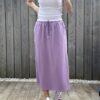 Jupe sweat mauve