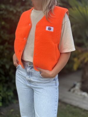 Veste Polaire Sans Manche Orange Flash