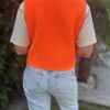Veste Polaire Sans Manche Orange Flash