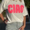 T-shirt Ciao blanc
